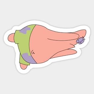 patrick star doing yoga Sticker